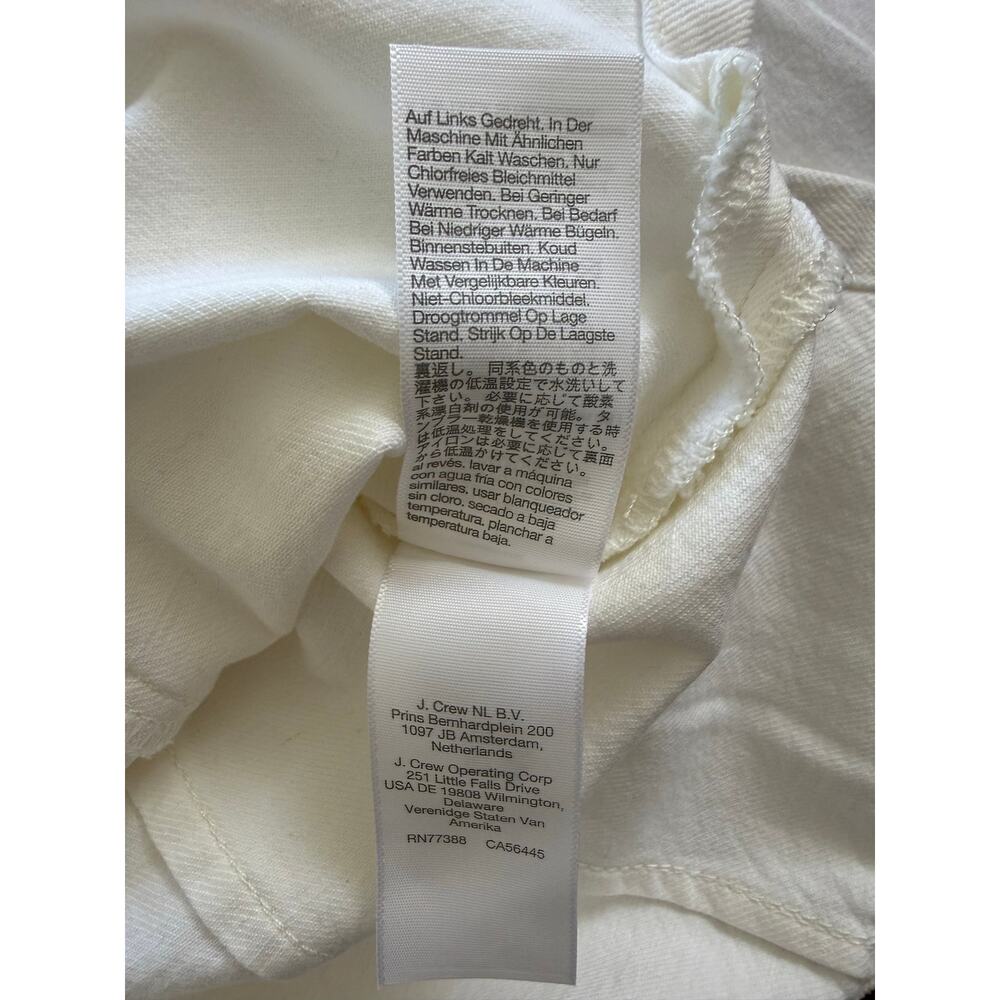 Madewell 100% Cotton Denim High Crewneck Button Vest, White, Size 10 - Picture 5 of 6